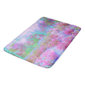 印象派ピンクとターコイズ抽象芸術園 バスマット (アングル)