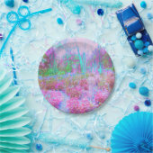 印象派ピンクとターコイズ抽象芸術園 ペーパープレート (パーティー)