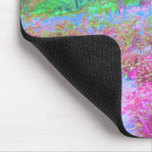 印象派ピンクとターコイズ抽象芸術園 マウスパッド (コーナー)