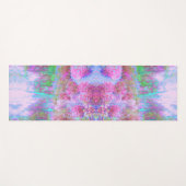 印象派ピンクとターコイズ抽象芸術園 ヨガマット (正面(横))