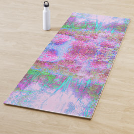 印象派ピンクとターコイズ抽象芸術園 ヨガマット
