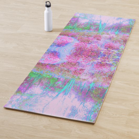印象派ピンクとターコイズ抽象芸術園 ヨガマット (インサイチュ)