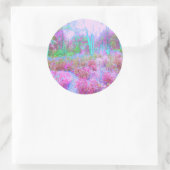 印象派ピンクとターコイズ抽象芸術園 ラウンドシール (バッグ)