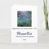 印象派ピンクの花カード カード (裏面)