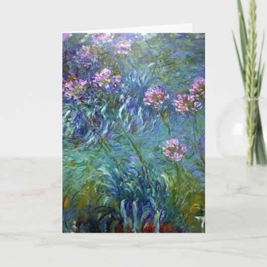 印象派ピンクの花カード カード (正面)