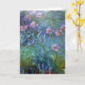 印象派ピンクの花カード カード (黄色い花)