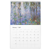 印象派フランスのと印象派後の印象派 カレンダー (2月 2027)