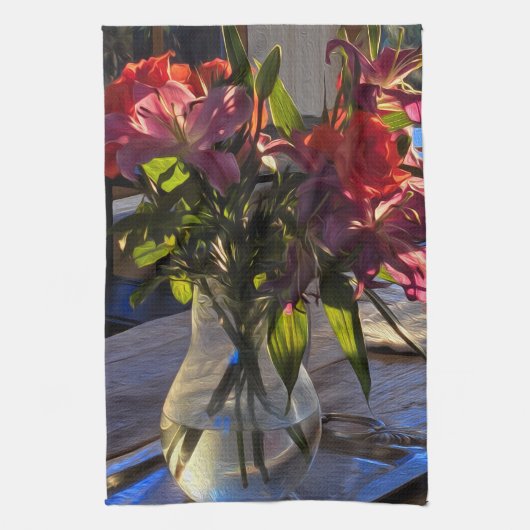 印象派フランスのの キッチンタオル (縦)