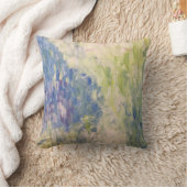 印象派ブラシストローク水ゆり池枕 クッション (ブランケット)