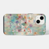 印象派モダンの花 iPhoneケース (裏面横)