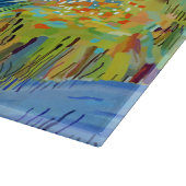 印象派モダン芸術夏季挑戦風景 カッティングボード (角)