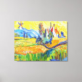 印象派モダン芸術夏季挑戦風景 キャンバスプリント (正面)