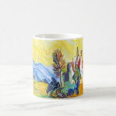 印象派モダン芸術夏季挑戦風景 コーヒーマグカップ (中央)