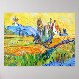印象派モダン芸術夏季挑戦風景 ポスター