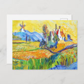 印象派モダン芸術夏季挑戦風景 ポストカード (正面/裏面)