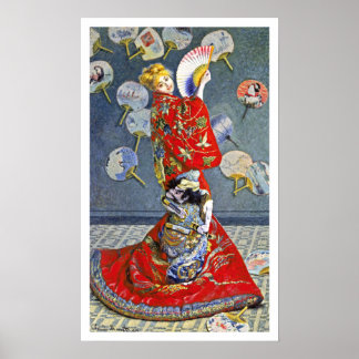 印象派モネによるラフランスのジャポネイズ ポスター