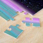 印象派ヤングアメージングパープルユニバース宇宙 ジグソーパズル (側面)