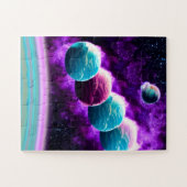印象派ヤングアメージングパープルユニバース宇宙 ジグソーパズル (横)