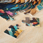 印象派ライオンジグソーパズル ジグソーパズル (側面)