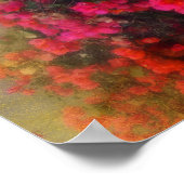 印象派レッドブーゲンビリアのポスター ポスター (角)