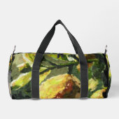 印象派レモン柑橘類フルーツイエロー ダッフルバッグ (裏面)