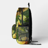 印象派レモン柑橘類フルーツイエロー プリントバックパック (右)