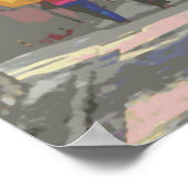 印象派ヴィンテージ通りズオブキプロス ポスター (角)