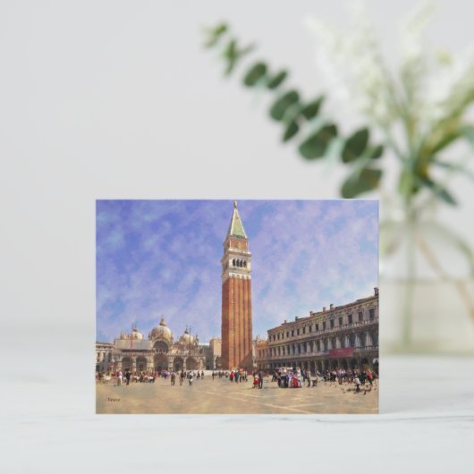 印象派ヴェネツィアピアッツァサンマルコ ポストカード (スタンド正面)