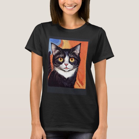 印象派猫を叫ぶ印象派猫 Tシャツ (正面)