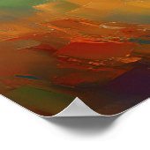 印象派疾走する馬のカラフルな動物 ポスター (角)