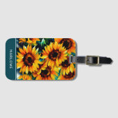 印象派素朴のヒマパーソナライズされたワラ名 ラゲッジタグ (正面横)