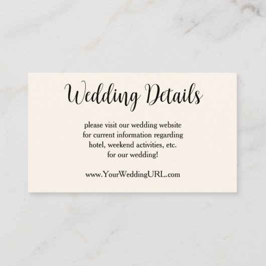 印象派結婚のロビンソンによる結婚行進 エンクロージャーカード (裏面)