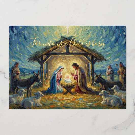 印象派絵を描の出生場面 箔シーズンカード (正面)