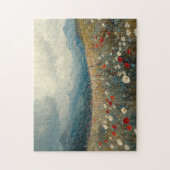 印象派絵を描の野花風景 ジグソーパズル (縦)