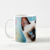 印象派絵画のシャム猫 コーヒーマグカップ (左)