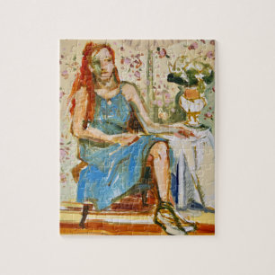 印象派絵画の女性,青い女性,アートパズル ジグソーパズル