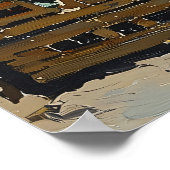 印象派魅力的の村の市場スタイル ポスター (角)