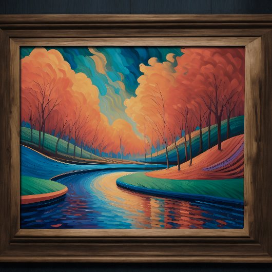 印象派鮮やかカラー景観フォヴィズム ポスター