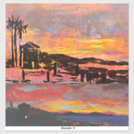 印象派、同じビュー、ドヘニー夜明けのライフガードのように シール