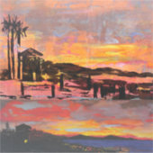 印象派、同じビュー、ドヘニー夜明けのライフガードのように シール (正面)