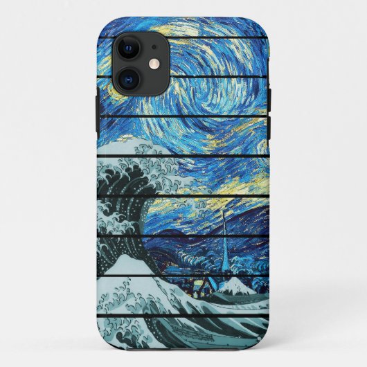 印象派 星月夜 神奈川沖波の芸術 Case-Mate iPhoneケース (裏面)