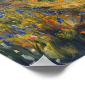 印象派A I絵画の春の川 ポスター (角)