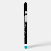 印象的なアクアブルーバタフライと花 Case-Mate iPhoneケース (裏面 / 左)