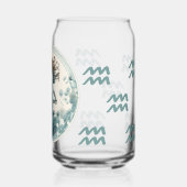 印象的なアクエリアスのシンボルアートワーク ガラス缶 (裏面)