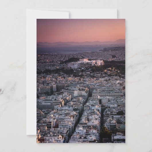 印象的なアテネ 招待状 (裏面)