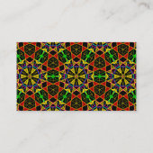 印象的なアフリカ色の部族スタイルパターン 名刺 (裏面)