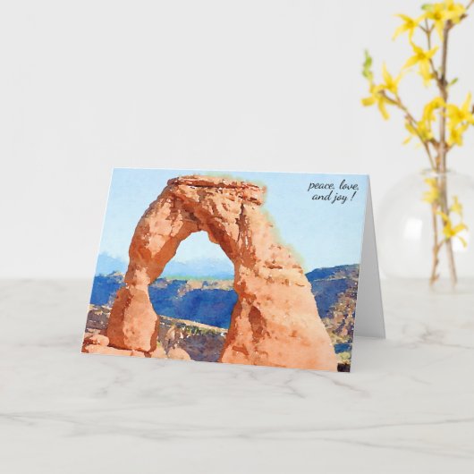 印象的なアーチスサウスウエストユタホリデー カード (黄色い花)