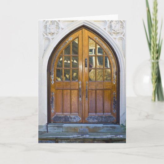 印象的なアーチ形にされたドア-空白のなカード カード (正面)