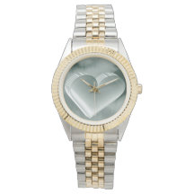 印象的なオリジナル水色シルバー3Dハート