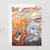 印象的なカラフル瑪瑙の宝石 ポストカード (正面/裏面)